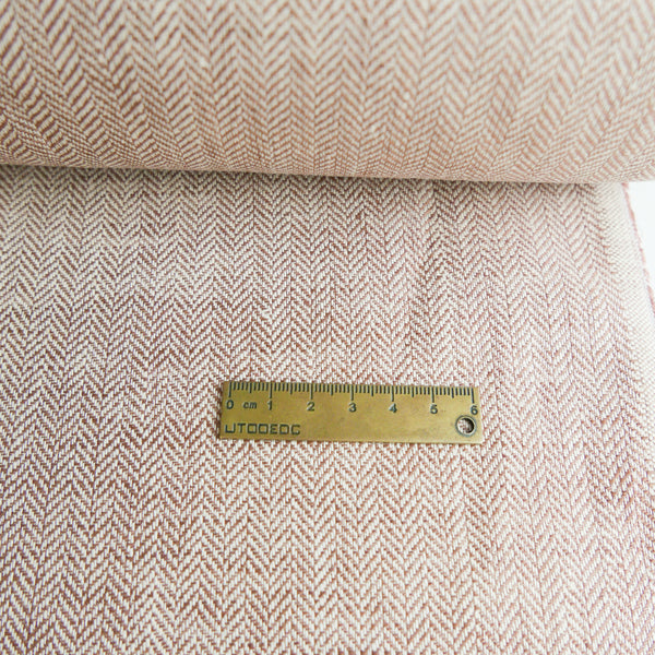 Alana - European Herringbone Linen | Amaretto