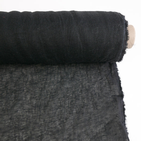 European Linen Gauze | Black