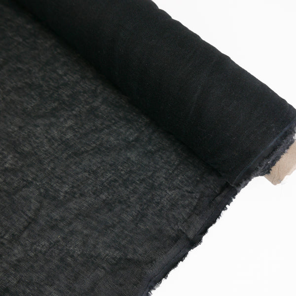 European Linen Gauze | Black