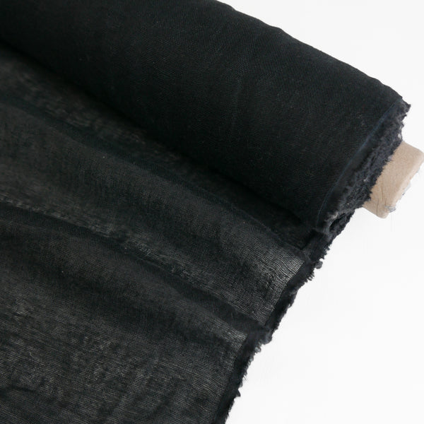 European Linen Gauze | Black