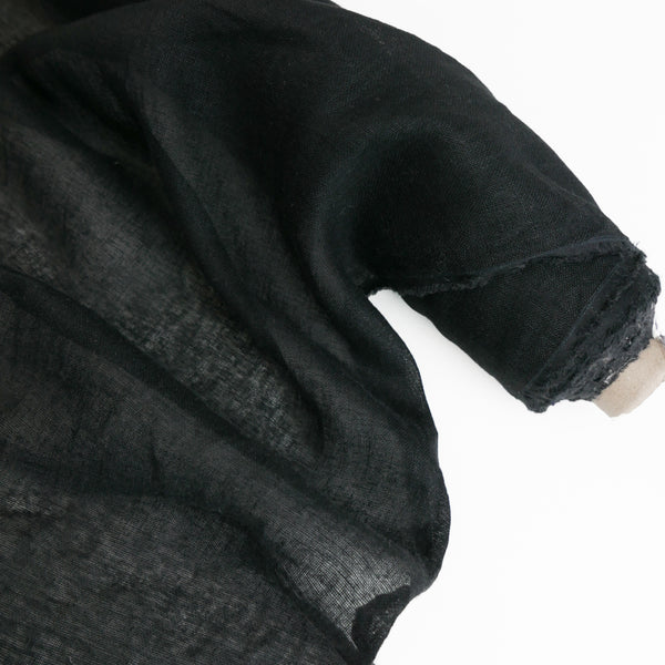 European Linen Gauze | Black