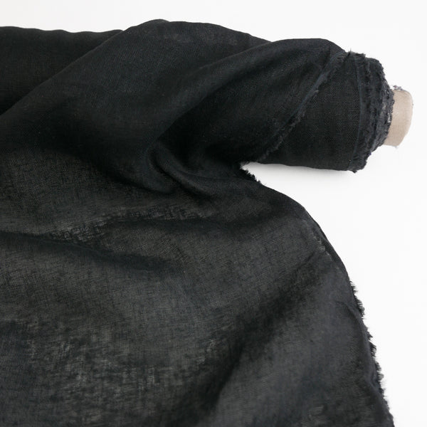 European Linen Gauze | Black