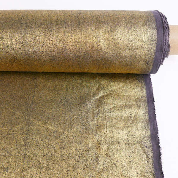 Ramona - European Foiled Linen | Antique Gold