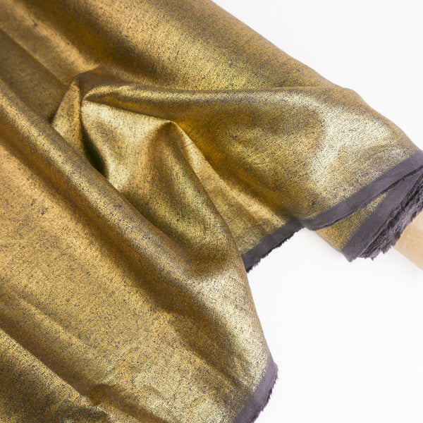 Ramona - European Foiled Linen | Antique Gold
