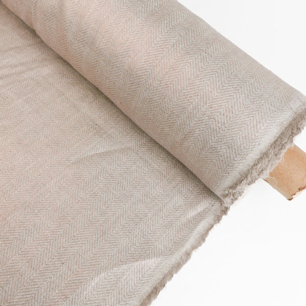 Ramona - European Foiled Linen | Rose Chevron