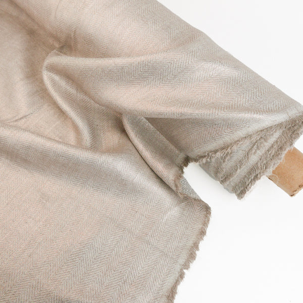 Ramona - European Foiled Linen | Rose Chevron