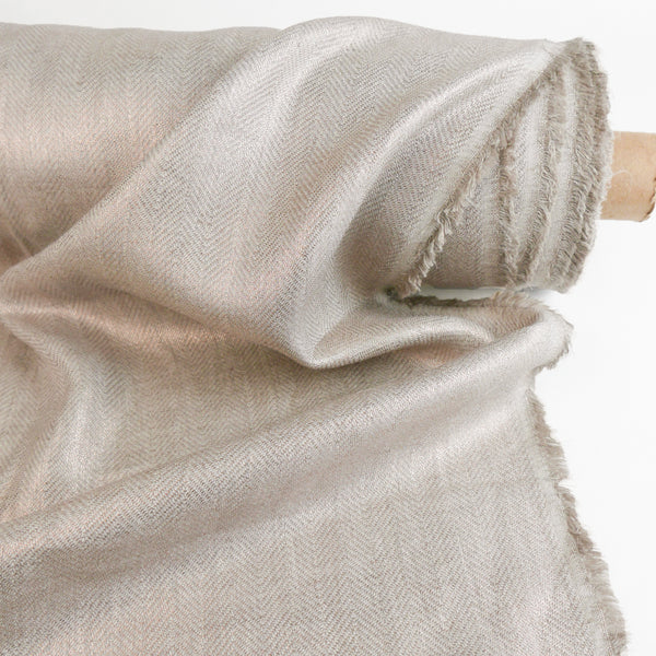 Ramona - European Foiled Linen | Rose Chevron