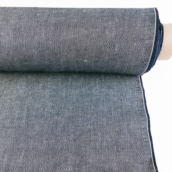 Sparrow - European Birdseye Linen | Navy