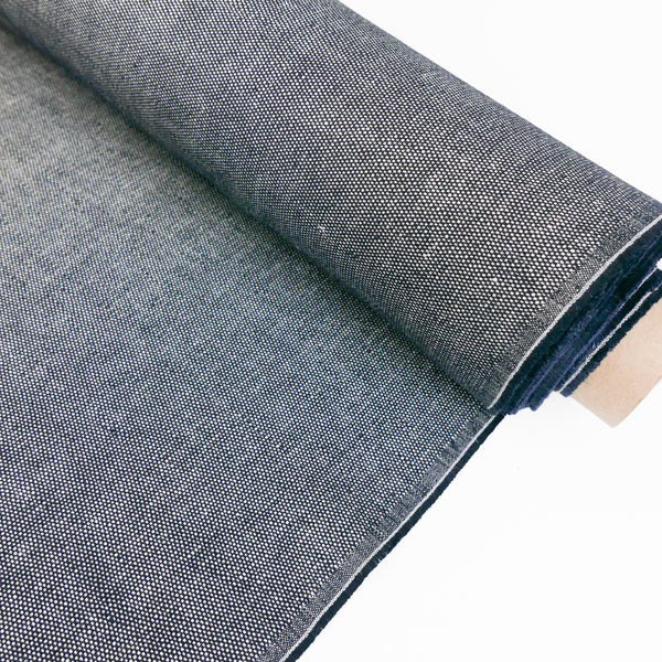 Sparrow - European Birdseye Linen | Navy