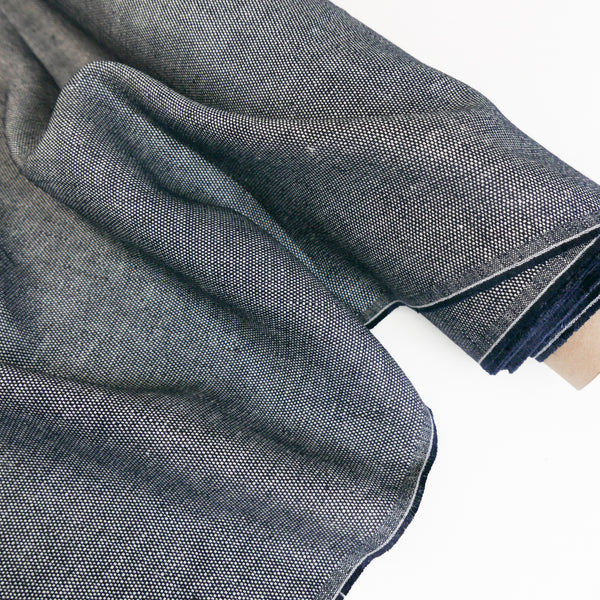 Sparrow - European Birdseye Linen | Navy