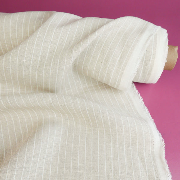 Fabiana - European Yarn-dyed Linen | Pinstripe