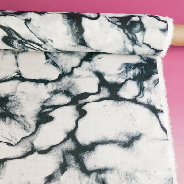 Ripple - Screen-Printed Linen | Ocean