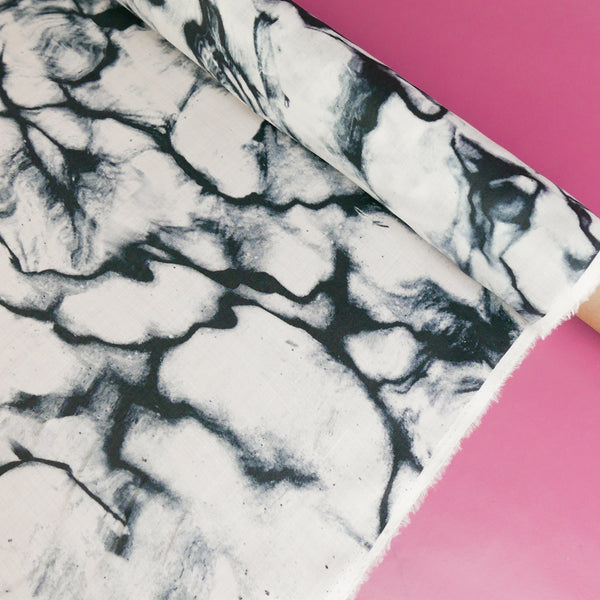 Ripple - Screen-Printed Linen | Ocean