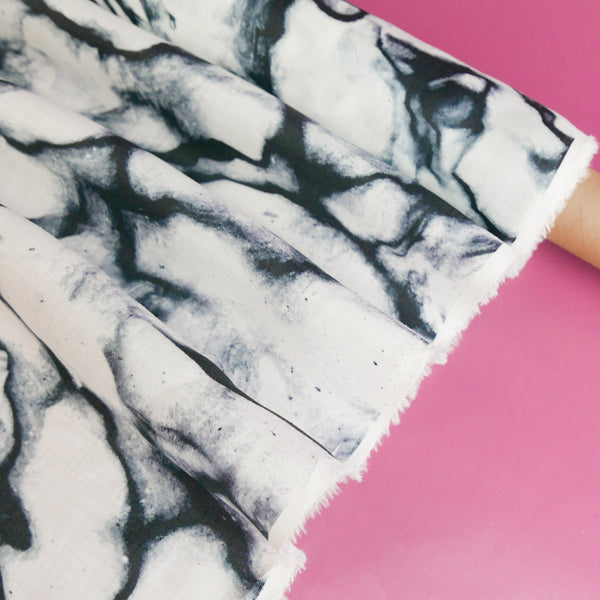 Ripple - Screen-Printed Linen | Ocean