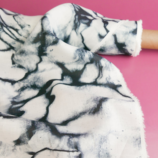 Ripple - Screen-Printed Linen | Ocean