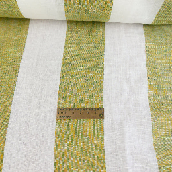 Viviana - European Yarn-dyed Linen | Gecko Stripe