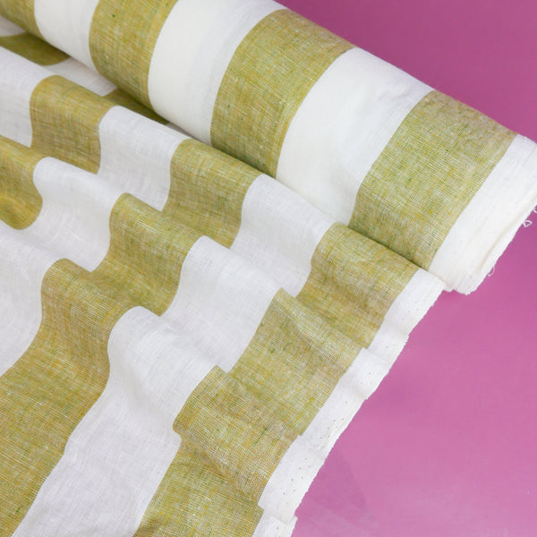 Viviana - European Yarn-dyed Linen | Gecko Stripe