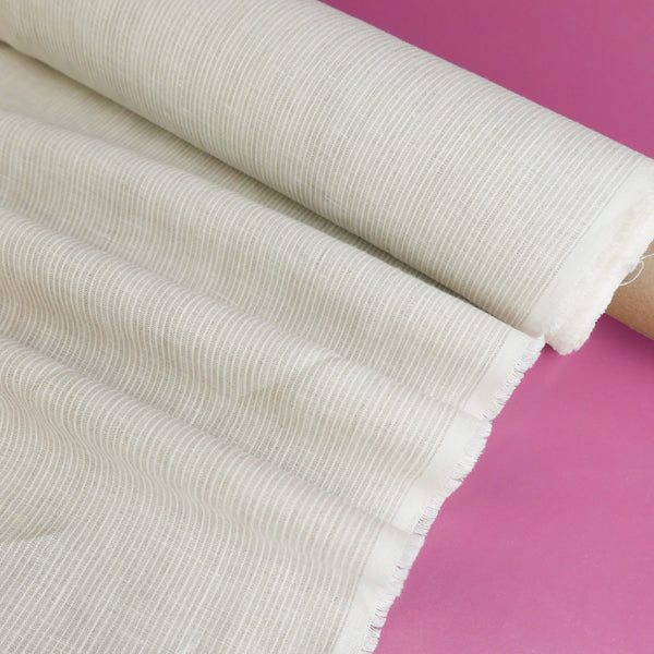Fabiana - European Yarn-dyed Linen | Mini Stripe