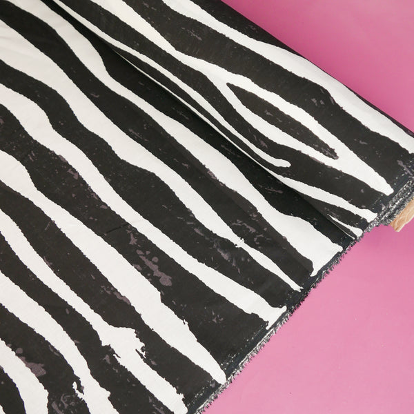 Zebra - Screen-Printed Linen | Off-White
