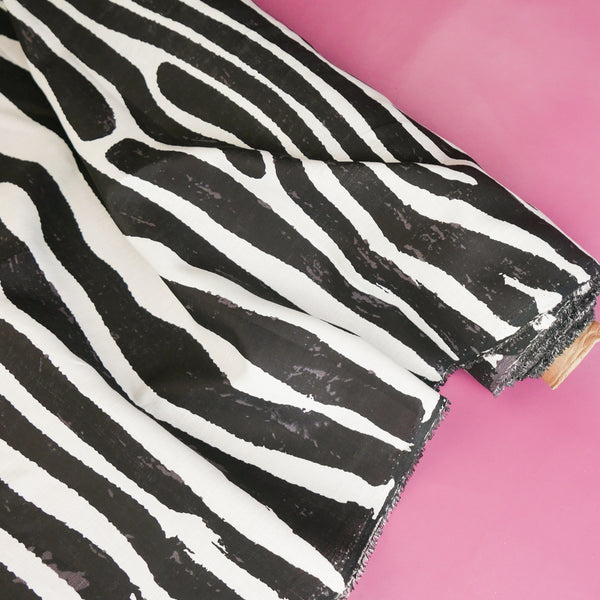Zebra - Screen-Printed Linen | Off-White