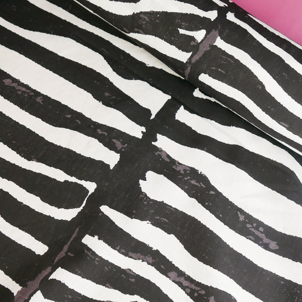 Zebra - Screen-Printed Linen | Off-White