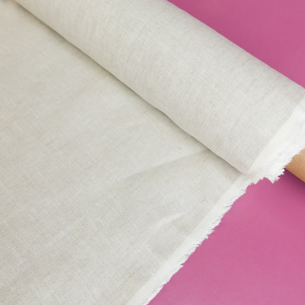 Kaunas - Lithuanian Crosshatch Linen | Soft Wheat
