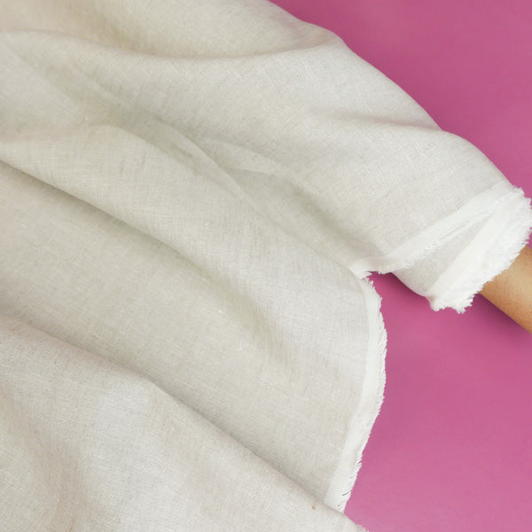 Kaunas - Lithuanian Crosshatch Linen | Soft Wheat