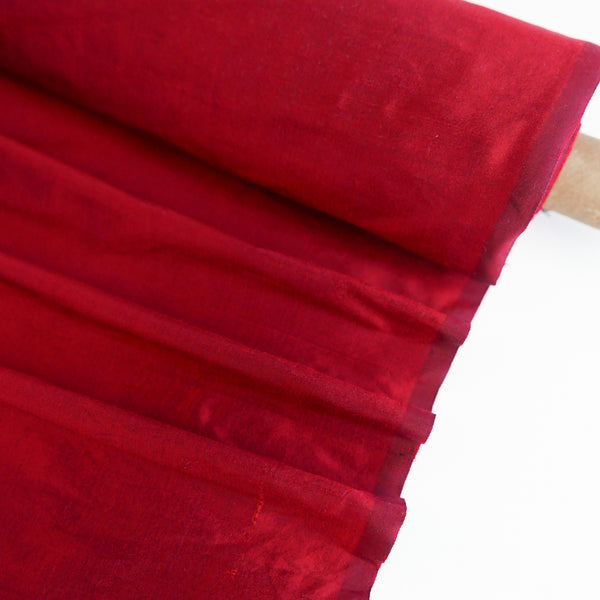Indian Shot Silk Dupion | Ruby Red