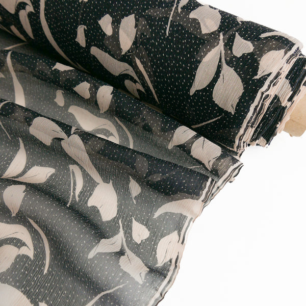 Brigid - Printed Silk Georgette | Tea Leaf