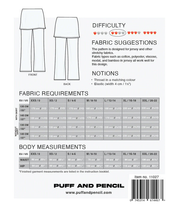 Skirty Pants Pattern - Puff & Pencil