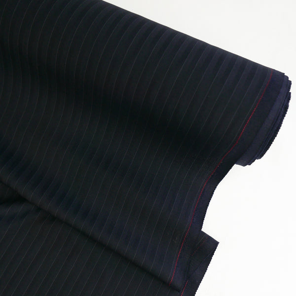 Gessato - Japanese Wool Shirting | Midnight Pinstripe