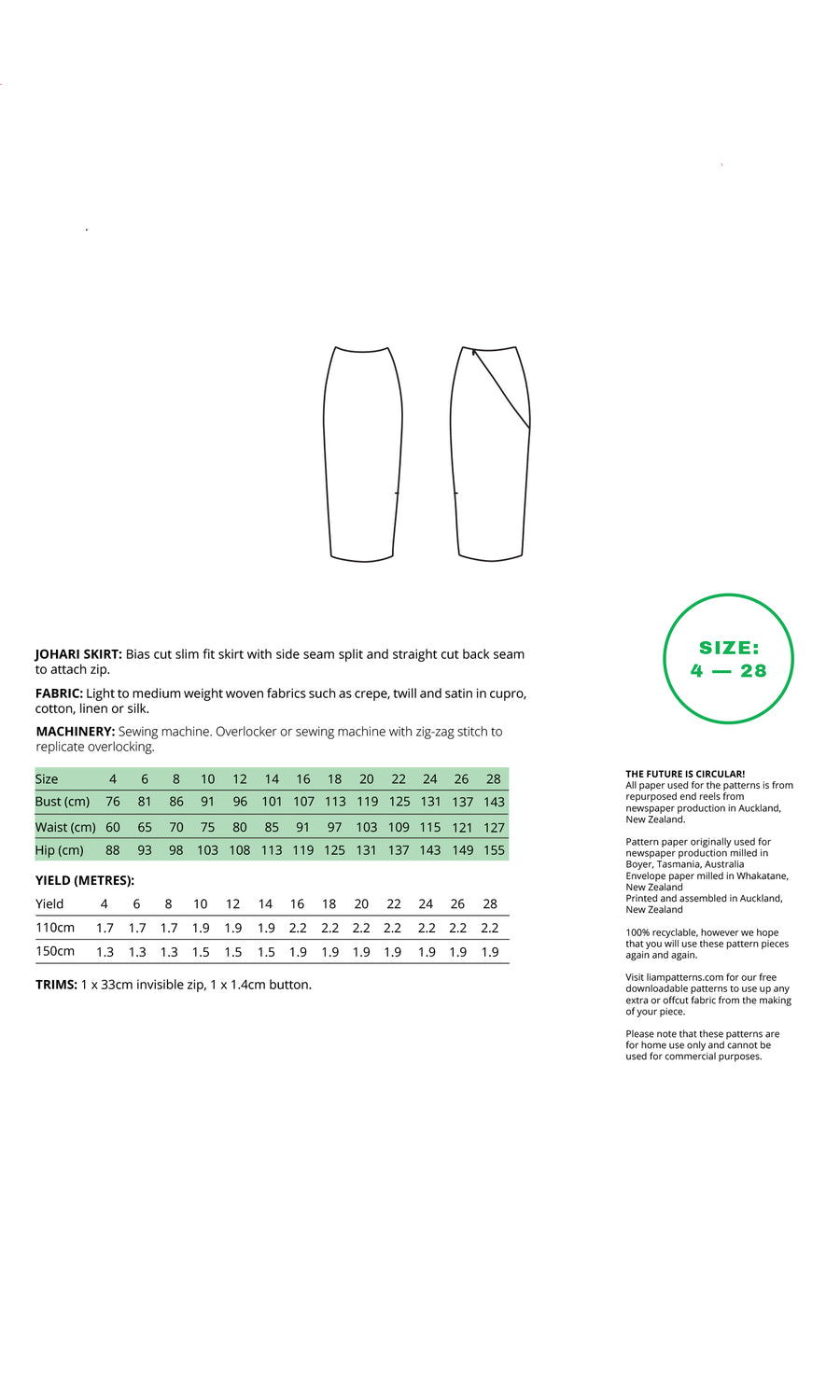 Liam by Ruby - Johari Skirt Pattern