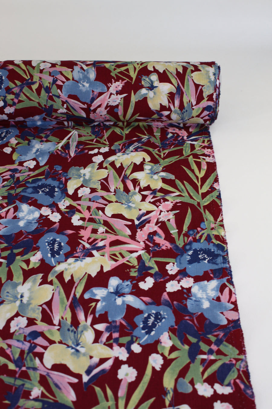 Yuka - Printed Linen | Mulberry