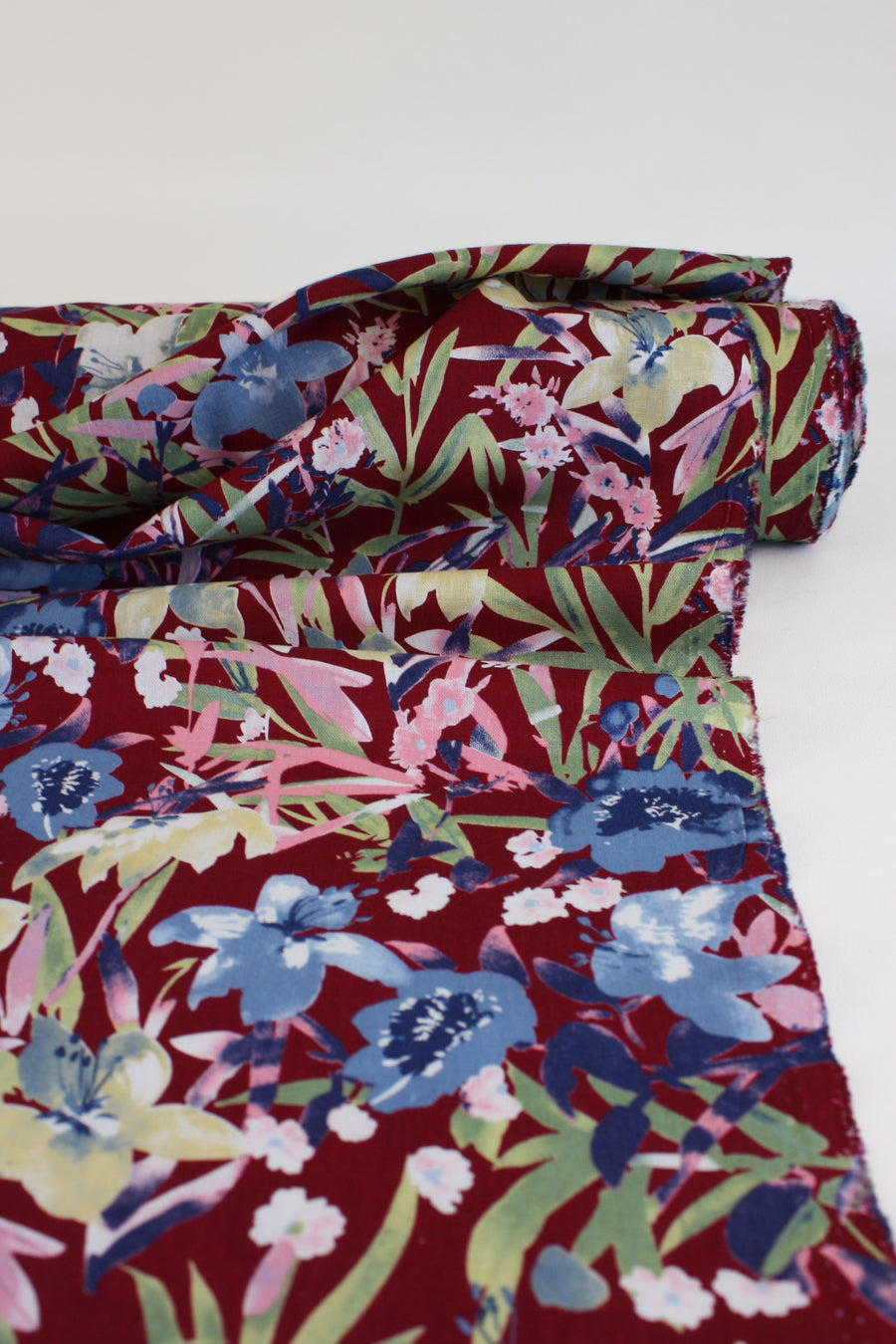 Yuka - Printed Linen | Mulberry