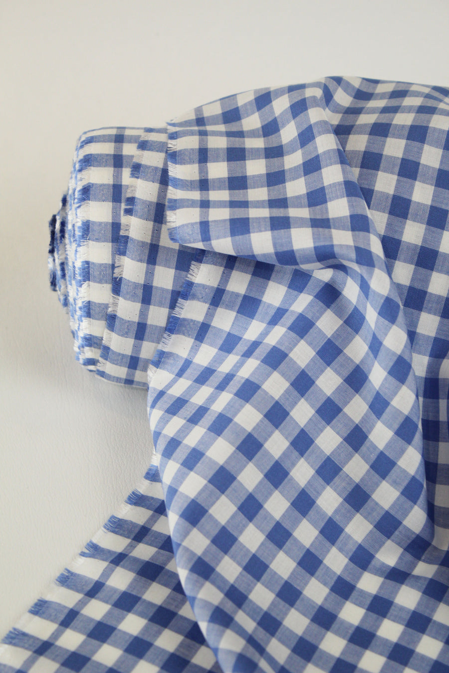 Raquelle - Silk Modal Gingham | Maya Blue