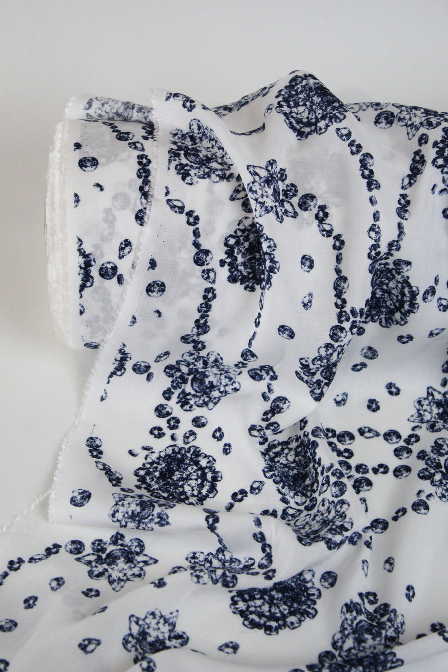 Skylar - Printed Viscose | Blue