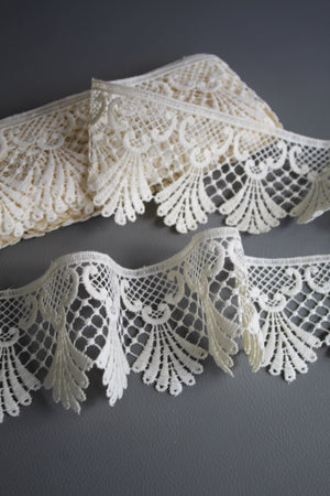 #12 Archival Venetian Border Lace - 9cm | Cream