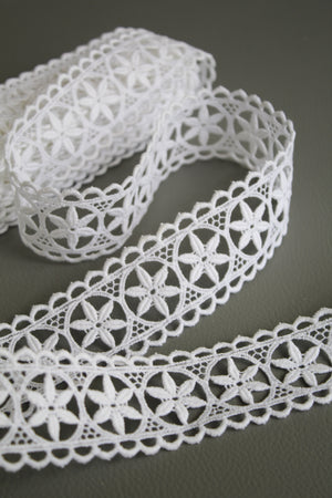 #21 Archival Austrian Guipure Lace - 4cm | Ivory