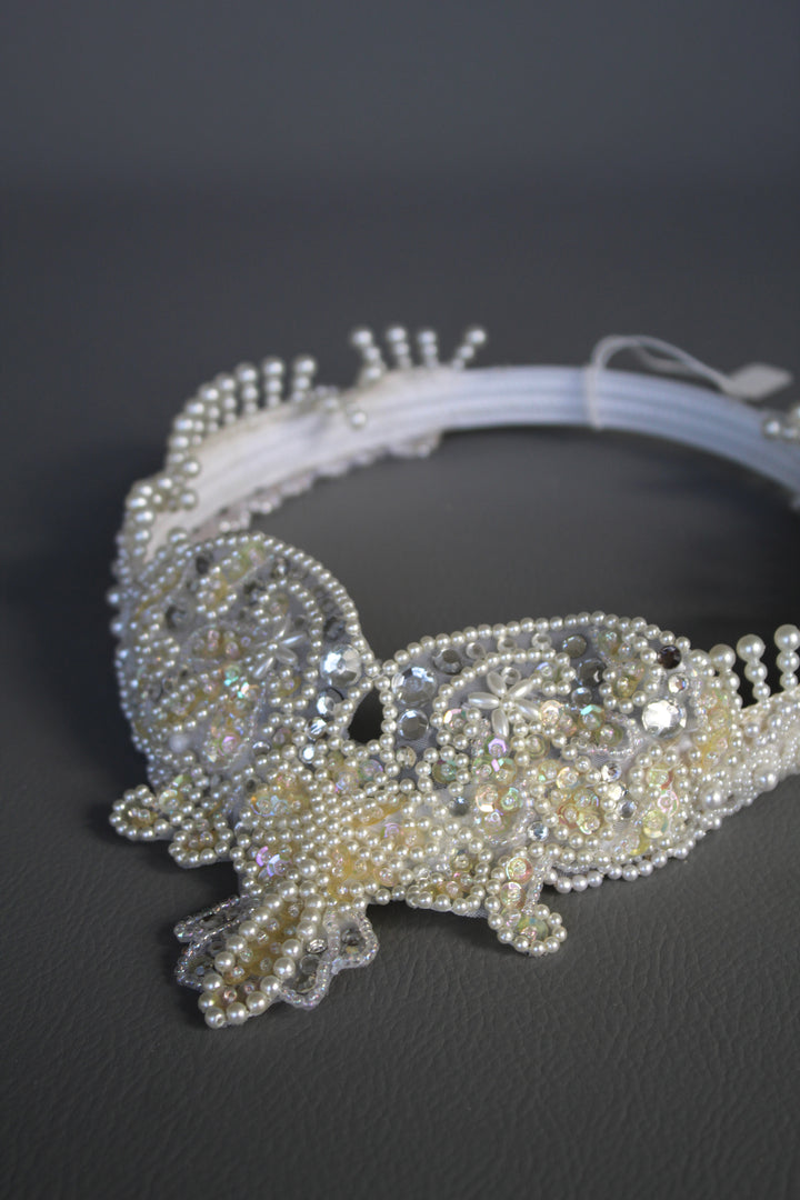 Vintage Pearl Embellished Head Piece #1