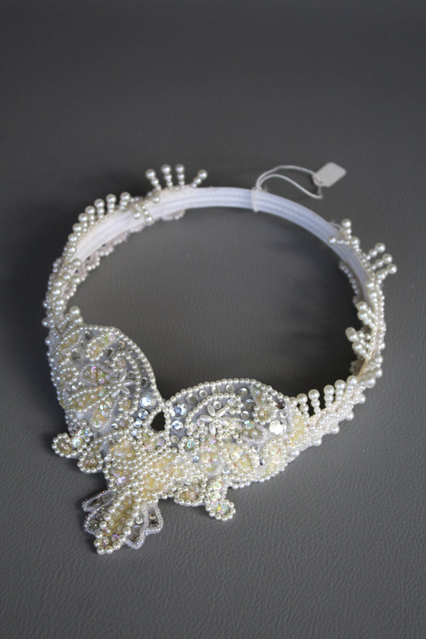 Vintage Pearl Embellished Head Piece #1