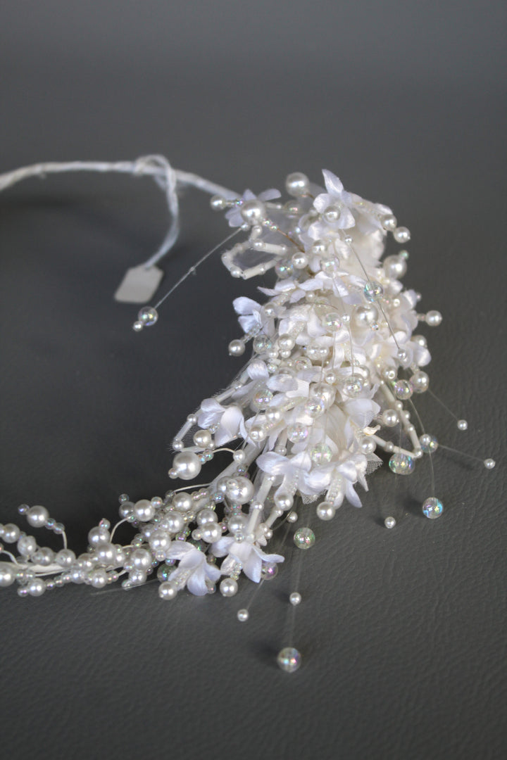 Vintage Pearl Embellished Head Piece #4