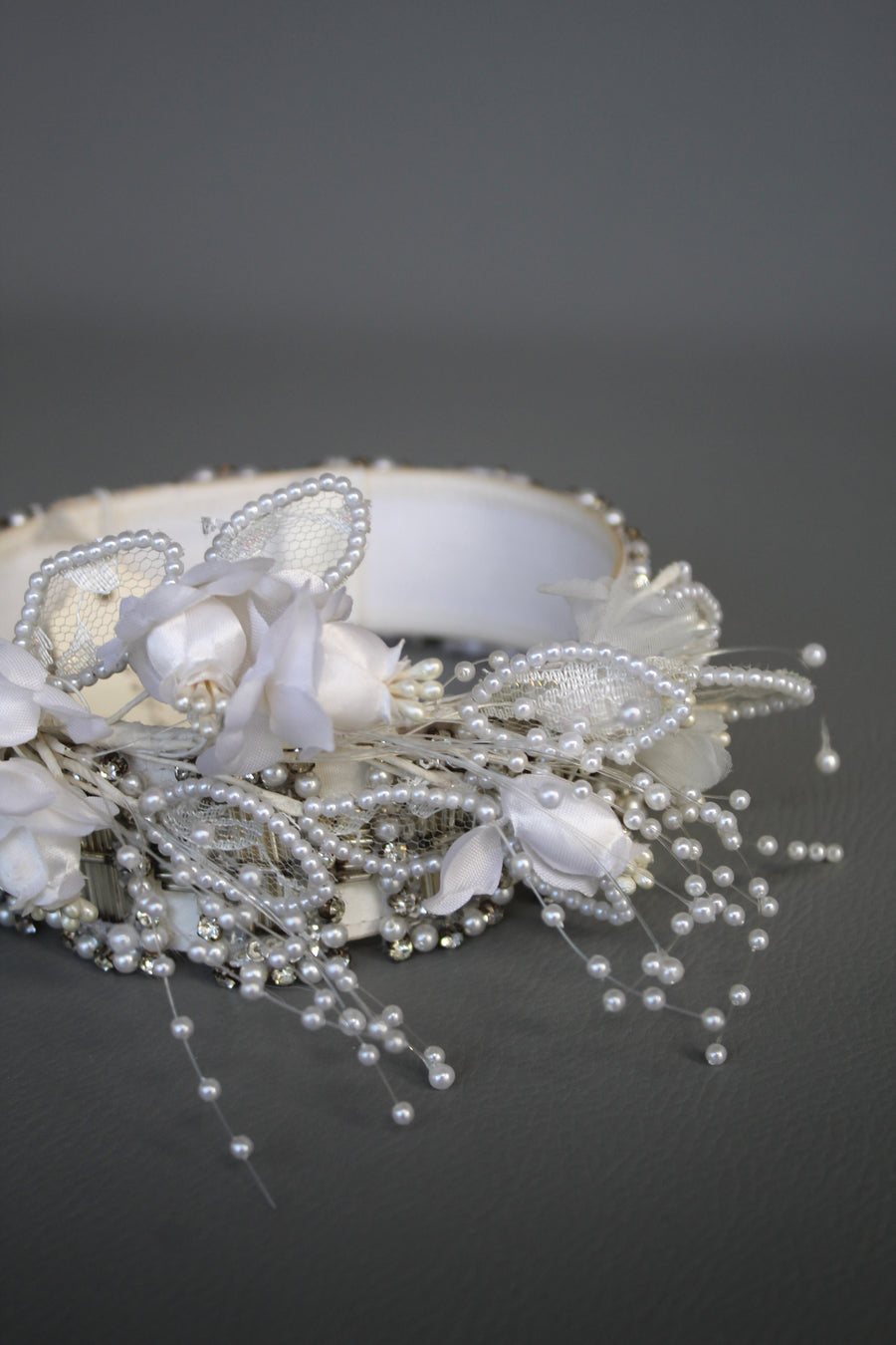 Vintage Pearl & Swarovski Head Piece #8