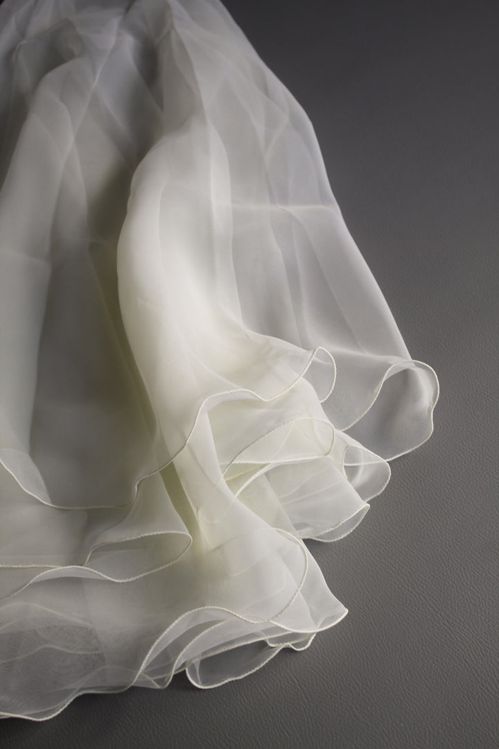 Vintage Chiffon Veil | Cream #1