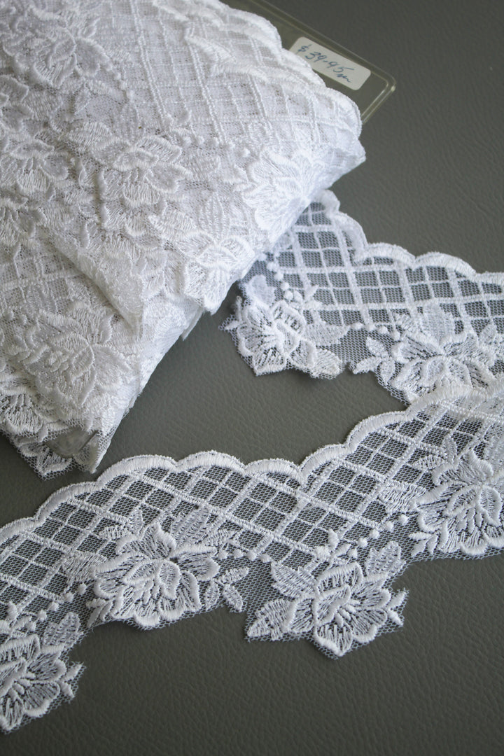 #38 Archival Dutch Chantilly Lace - 9cm | White