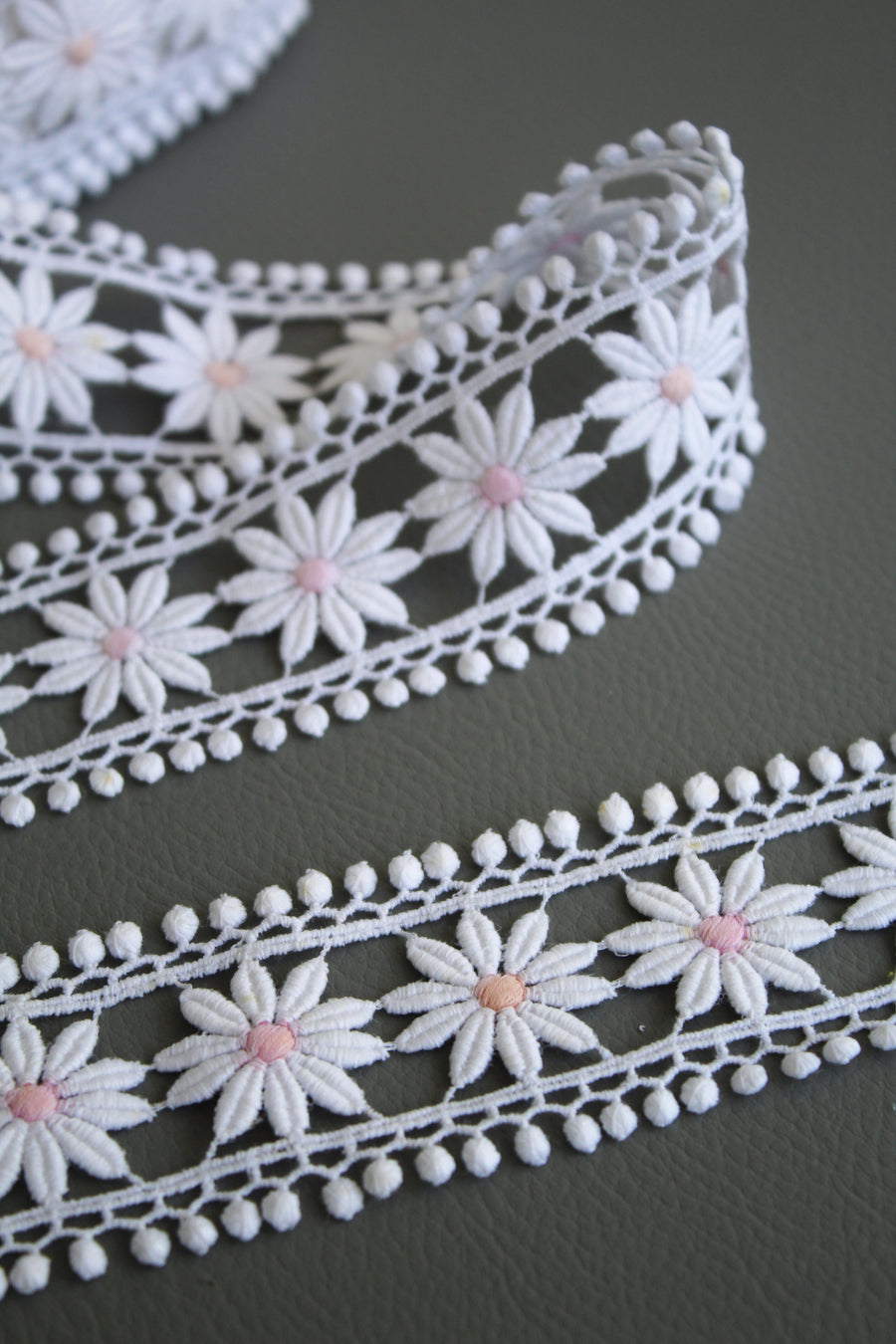 #36 Archival Austrian Guipure Lace - 5cm | White Daisy