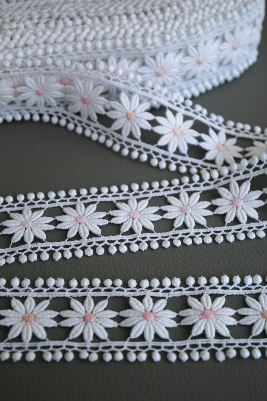 #36 Archival Austrian Guipure Lace - 5cm | White Daisy