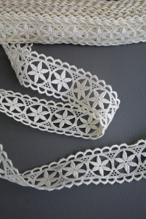 #34 Archival Austrian Guipure Lace - 4cm | Cream