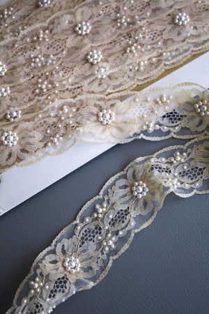 #31 Archival Pearl Chantilly Lace - 6cm | Tea