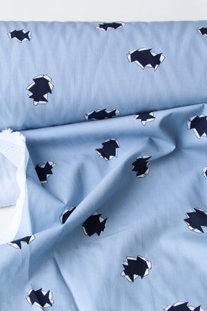 Tabac - Printed Cotton | Baby Blue