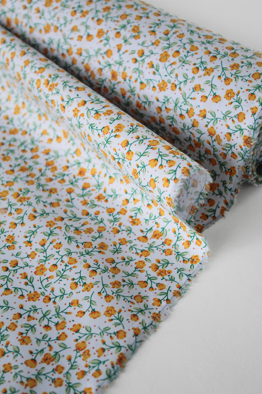 Mélina - Printed Cotton Poplin | Powder